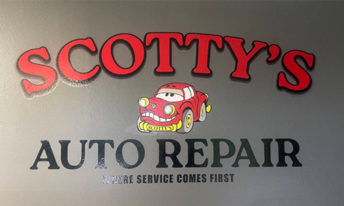 Scotty's Auto Repair Logo and Slogan